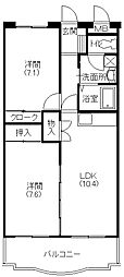 ディア・コート布橋 2LDKの間取図画像