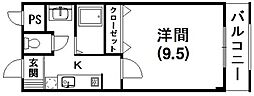 アルシェ浜松 1Kの間取図画像