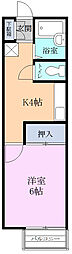 ニューシティ今之浦 1Kの間取図画像