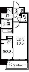 グランフェリーチェ・ナイン 1LDKの間取図画像