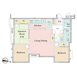 メイワハイツ菊名 3LDKの間取図画像