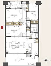 ライオンズガーデン枚方藤阪 3LDKの間取図画像