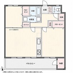 汐見台第二住宅3503 2LDKの間取図画像