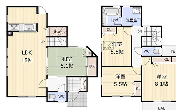 間取りを拡大表示