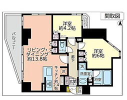 プレジデントステージ横濱鶴見 2LDKの間取図画像