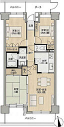 新丸子パーク・ホームズ 3LDKの間取図画像