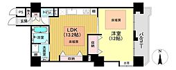 シャレー山科 1LDKの間取図画像
