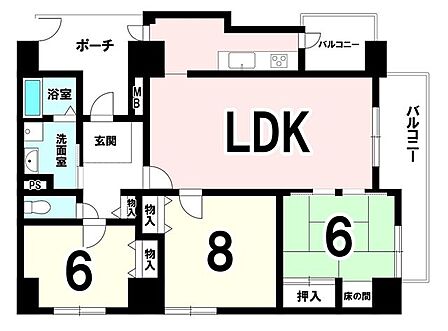 3LDK 間取り