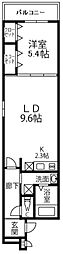 フジレジデンス 1LDKの間取図画像
