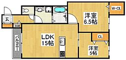 エフイー大阪狭山 1SLDKの間取図画像