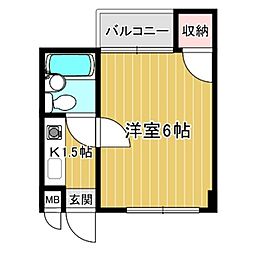 ハイム上高地大美野館 1Kの間取図画像