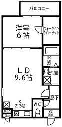 フジレジデンス 1LDKの間取図画像
