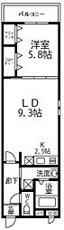 フジレジデンス 1LDKの間取図画像