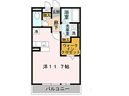 リヴェール日置 ワンルームの間取図画像
