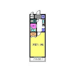 ルーチェ1番館 1Kの間取図画像