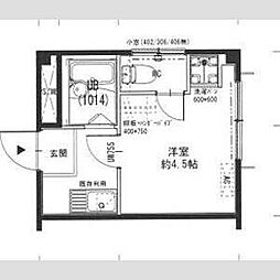 池田マンション 1Kの間取図画像