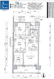 リアルスウィート福島駅前 3LDKの間取図画像