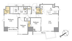 シティハウス駒込ステーションコート 3SLDKの間取図画像