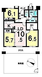 ダイアパレス川口青木 3LDKの間取図画像