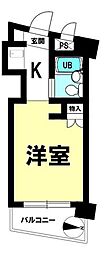 スカイコート西川口2 ワンルームの間取図画像