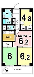 ハイラーク川口 3LDKの間取図画像