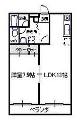 正気屋ハイツA棟 1LDKの間取図画像