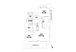 パークハウス府中緑町 2LDKの間取図画像