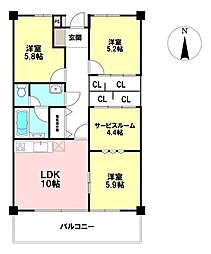 間取図画像 3SLDK