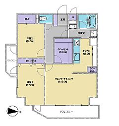 間取図画像 2SLDK
