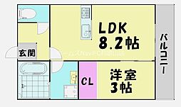 エクストリーム西小二里 1LDKの間取図画像