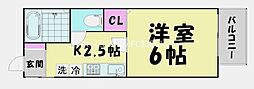 TJ水尻 1Kの間取図画像