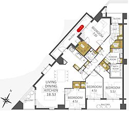 ユアコート新所沢エルグリーン 4LDKの間取図画像
