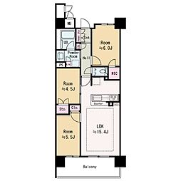 エスリード生駒 3LDKの間取図画像