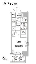 エスリードザ・ランドマーク神戸 1Kの間取図画像