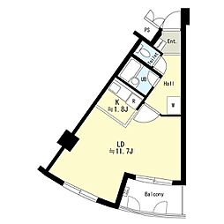 エスリード福島 ワンルームの間取図画像