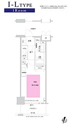 エスリード長堀タワー ワンルームの間取図画像