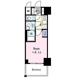 エスリード神戸兵庫駅ミッドポート 1Kの間取図画像