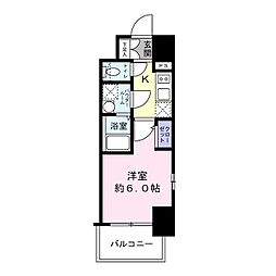 エスリード新大阪ザ・プレミアWEST 1Kの間取図画像