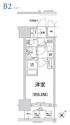 ESLEADAWAZAPRIMECOAT 1Kの間取図画像