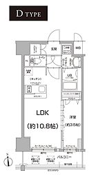 エスリード難波THEFIRST 1LDKの間取図画像