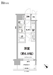 エスリード天王寺町北 1Kの間取図画像