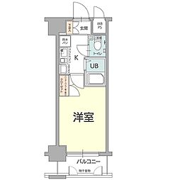 エスリード難波駅前 1Kの間取図画像