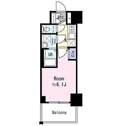 エスリード神戸兵庫駅ミッドポート 1Kの間取図画像