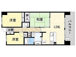 レジディア都島1 3LDKの間取図画像