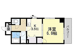 アネシス鶴見 1Kの間取図画像