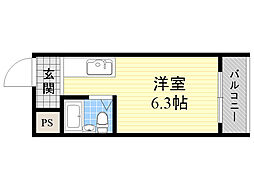 フロンティア21 ワンルームの間取図画像