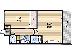 プレステイジエグゼ 1LDKの間取図画像
