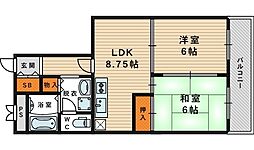 ネオコーポ野江 2LDKの間取図画像