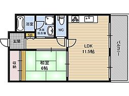 吉田マンション 1LDKの間取図画像