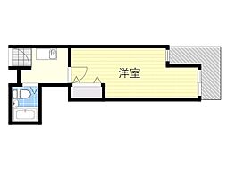グルーブ桜宮 1Kの間取図画像